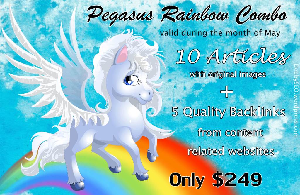 Ask for our Pegasus Rainbow Combo